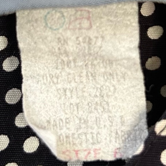 Vintage 90’s RomCom Style Long and Loose Black and White Polka Dot Dress, Size 6 - Picture 14 of 14